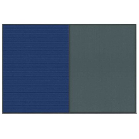 United Visual Products Enclosed Corkboard, 1 Door, 60"x36", 4" Fra UV3403-SATIN-BUFF